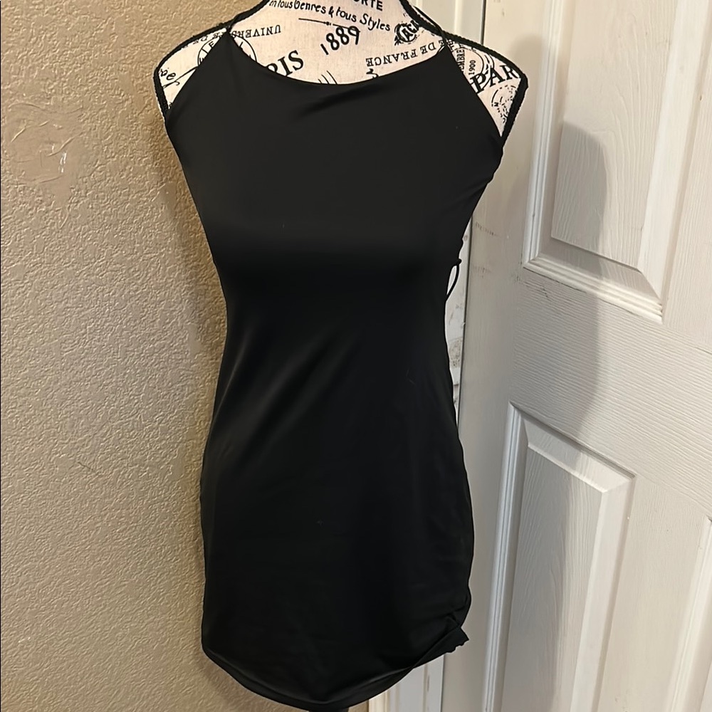 Black Fitted Mini Tank Dress